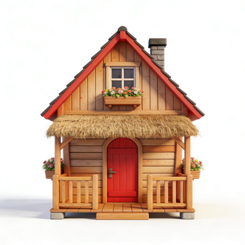 giocovivoit.com Casetta da Gioco per Bambini Modello Country Cottage | Casetta da Giardino per Bambini dai 2 Anni in Su | Resistente e Durevole (89607