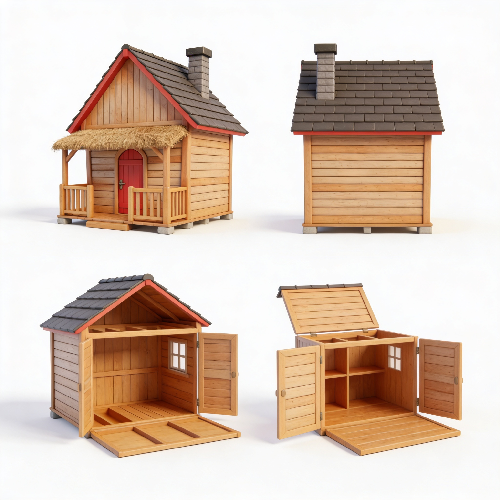 giocovivoit.com Casetta da Gioco per Bambini Modello Country Cottage | Casetta da Giardino per Bambini dai 2 Anni in Su | Resistente e Durevole (89607